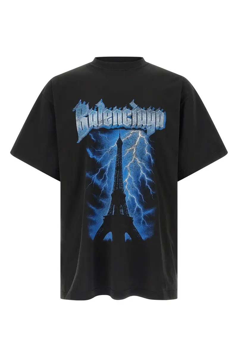 T-Shirt Paris Thunderstorm Nero