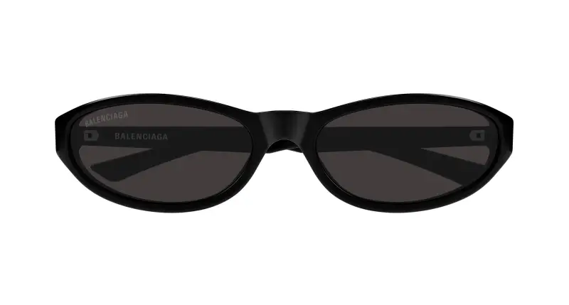 Unisex Balenciaga BB0007S 014 Occhiali da sole Acetato Nero Grigio Rotonda miniatura 2