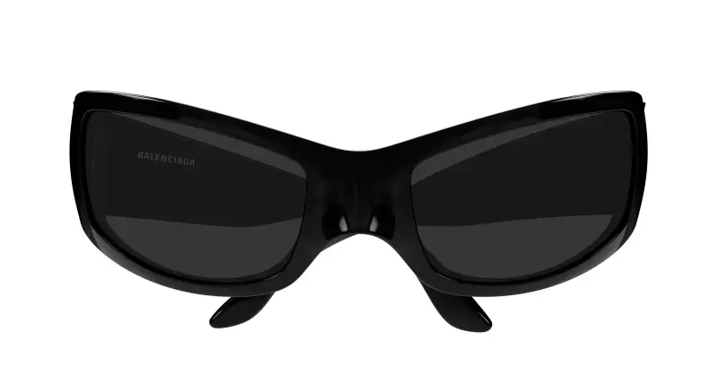 Unisex Balenciaga BB0461S 001 Occhiali da sole Bio-iniettato Nero Grigio Geometrica miniatura 2