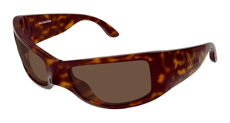 Unisex Balenciaga BB0461S 003 Occhiali da sole Bio-iniettato Havana Marrone Geometrica