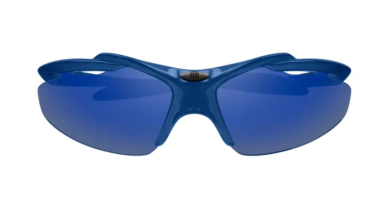 Unisex Balenciaga BB0464S 004 Occhiali da sole Bio-iniettato Blu Fumo Geometrica miniatura 2