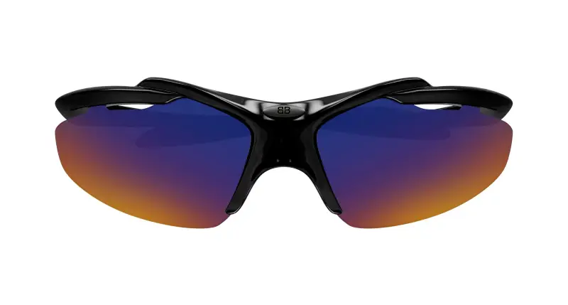 Unisex Balenciaga BB0464S 005 Occhiali da sole Bio-iniettato Nero Viola Geometrica miniatura 2