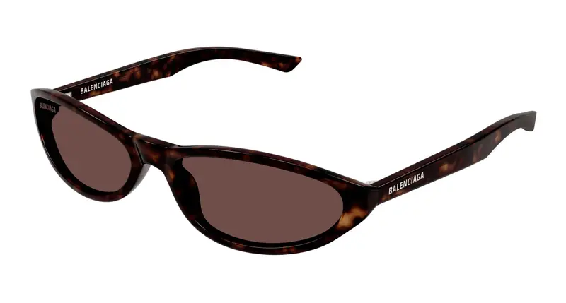 Balenciaga Unisex BB0007S 013 Occhiali da sole Acetato Havana Marrone Rotonda