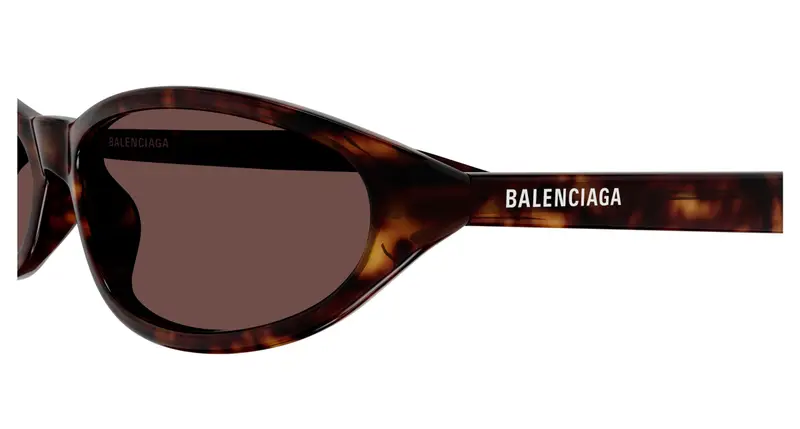 Balenciaga Unisex BB0007S 013 Occhiali da sole Acetato Havana Marrone Rotonda miniatura 2