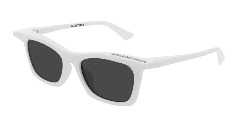 Unisex BB0099S 005 Occhiali da sole Acetato Bianco Grigio Squadrata