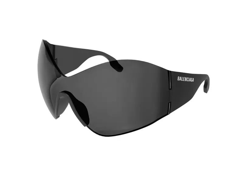 Balenciaga Unisex BB0180S 001 Occhiali da sole Nylon Grigio Grigio Geometrica Normale