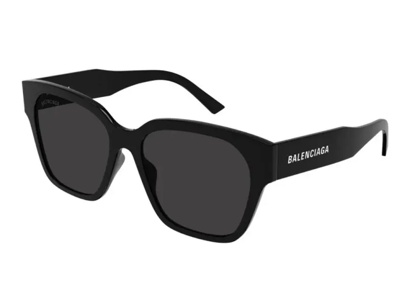 Balenciaga Unisex BB0215SA 001 Occhiali da sole Acetato Nero Grigio Squadrata