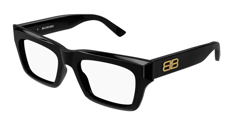 Balenciaga Unisex BB0240O 001 Montature da vista Acetato Nero  Squadrata