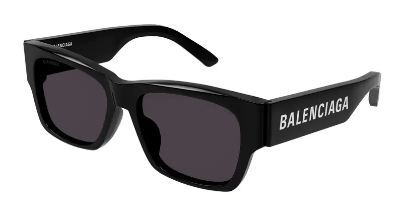 Balenciaga Unisex BB0262SA 001 Occhiali da sole Acetato Nero Grigio Squadrata