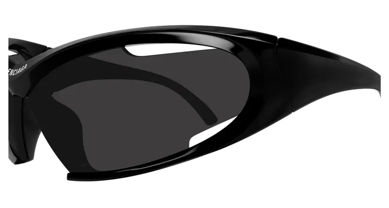 Balenciaga Unisex BB0318S 001 Occhiali da sole Bio-iniettato Nero Grigio Geometrica miniatura 2
