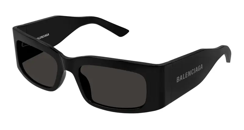 Balenciaga Unisex BB0328S 001 Occhiali da sole Acetato Nero Grigio Squadrata