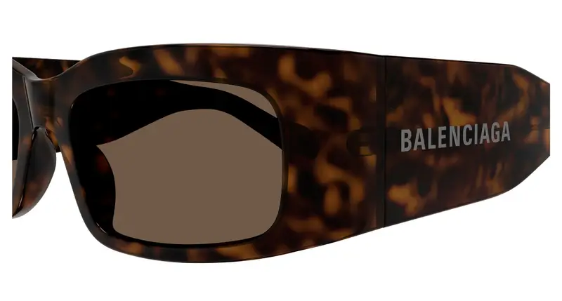 Balenciaga Unisex BB0328S 002 Occhiali da sole Acetato Havana Marrone Squadrata miniatura 2