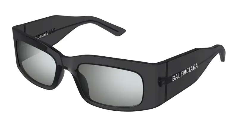 Balenciaga Unisex BB0328S 003 Occhiali da sole Acetato Grigio Argento Squadrata