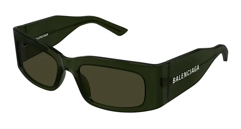 Balenciaga Unisex BB0328S 006 Occhiali da sole Acetato Verde Verde Squadrata