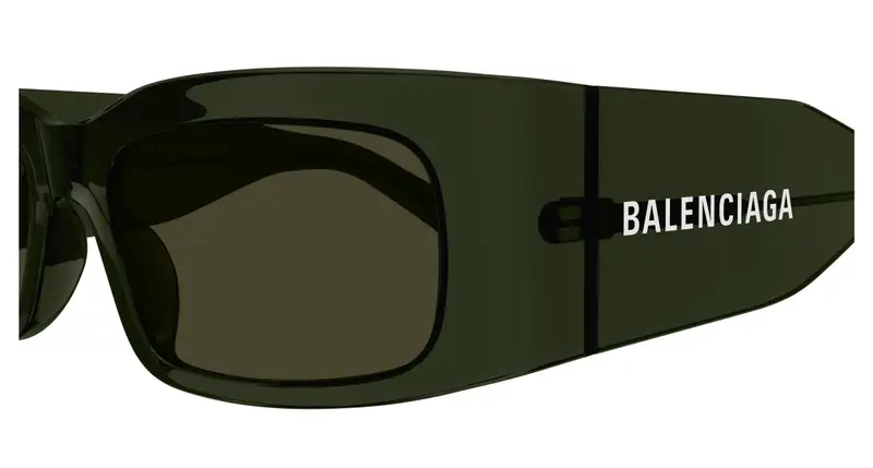 Balenciaga Unisex BB0328S 006 Occhiali da sole Acetato Verde Verde Squadrata miniatura 2