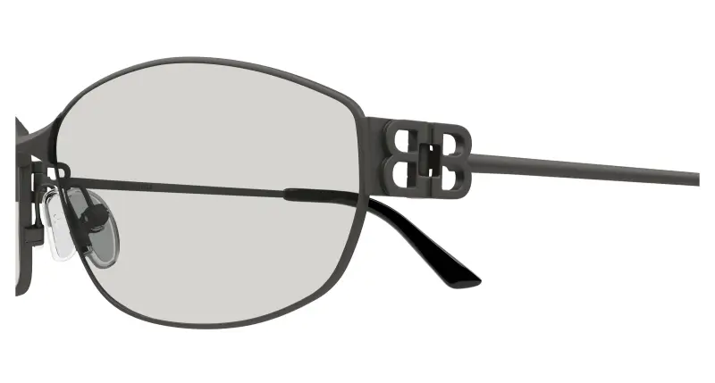 Unisex BB0336S 007 Occhiali da sole Acetato Rutenio Grigio Squadrata miniatura 3