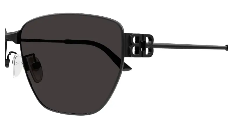 Unisex BB0337SK 001 Occhiali da sole Acetato Nero Grigio Squadrata miniatura 3