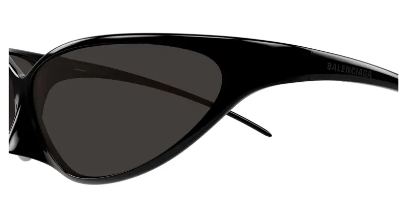 Balenciaga Unisex BB0349S 001 Occhiali da sole Nero Grigio Rotonda miniatura 2