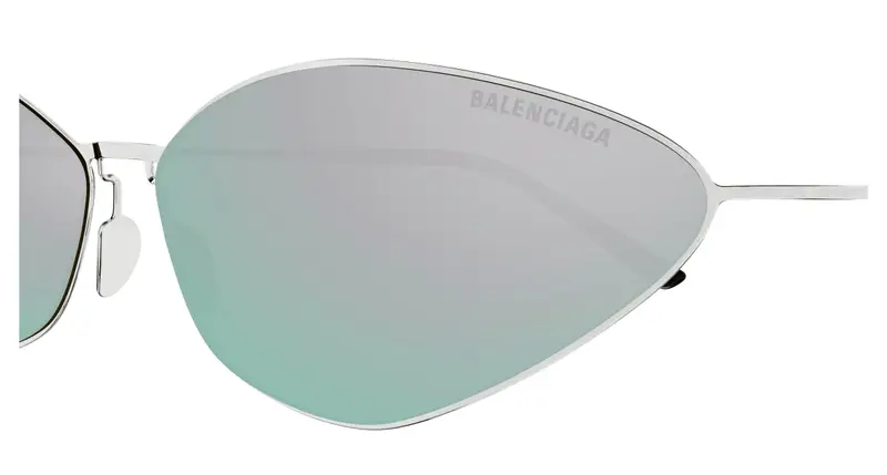Balenciaga Unisex BB0350S 004 Occhiali da sole Titanio Argento Argento Cat Eye miniatura 2