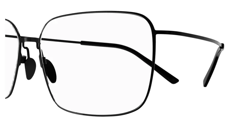 Unisex BB0351O 001 Montature da vista Acetato Nero Trasparente Squadrata miniatura 3