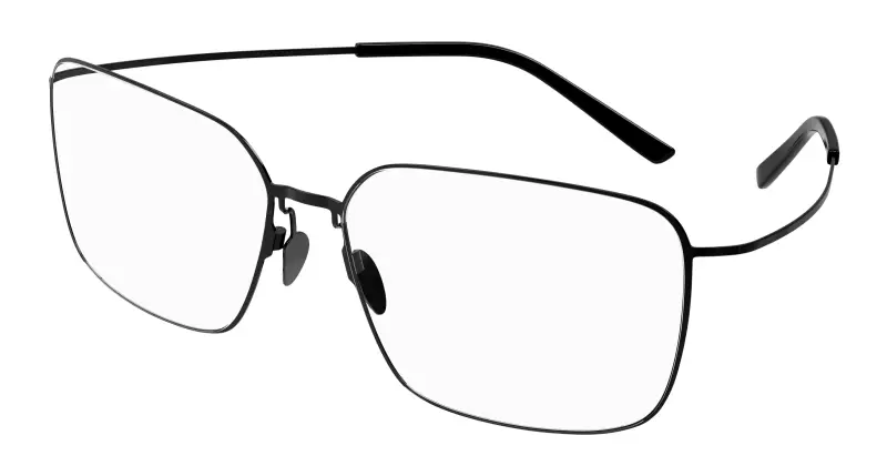 Unisex BB0351O 001 Montature da vista Acetato Nero Trasparente Squadrata