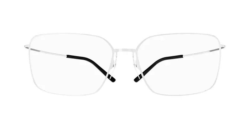 Unisex BB0351O 003 Montature da vista Acetato Argento Trasparente Squadrata miniatura 2