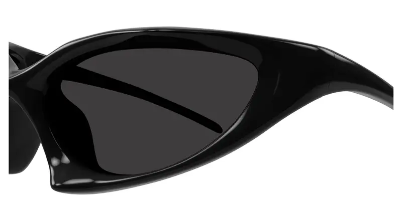 Balenciaga Unisex BB0352S 001 Occhiali da sole Bio-iniettato Nero Grigio Geometrica miniatura 2