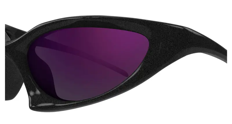 Balenciaga Unisex BB0352S 005 Occhiali da sole Bio-iniettato Nero Grigio Geometrica miniatura 2