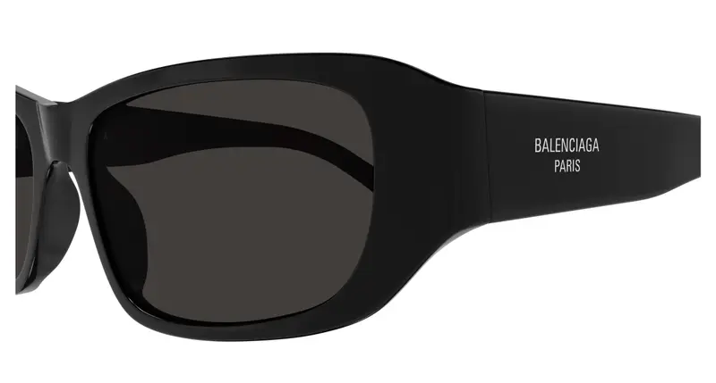 Balenciaga Unisex BB0365S 001 Occhiali da sole Acetato Nero Grigio Squadrata miniatura 2