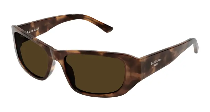 Balenciaga Unisex BB0365S 002 Occhiali da sole Acetato Havana Marrone Squadrata