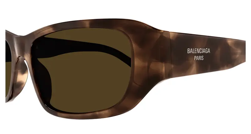 Balenciaga Unisex BB0365S 002 Occhiali da sole Acetato Havana Marrone Squadrata miniatura 2