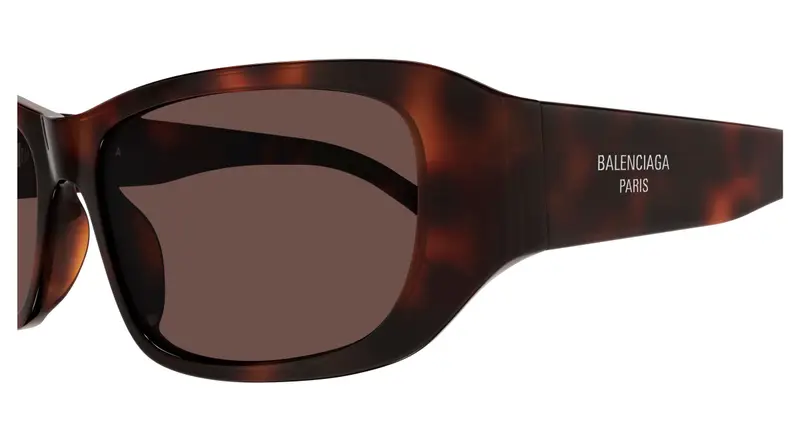 Balenciaga Unisex BB0365S 003 Occhiali da sole Acetato Havana Marrone Squadrata miniatura 2