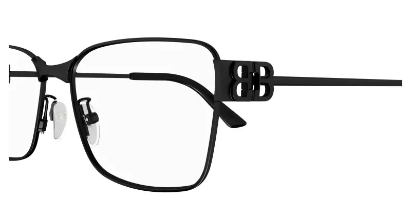 Unisex BB0375OA 001 Montature da vista Acetato Nero Trasparente Squadrata miniatura 3