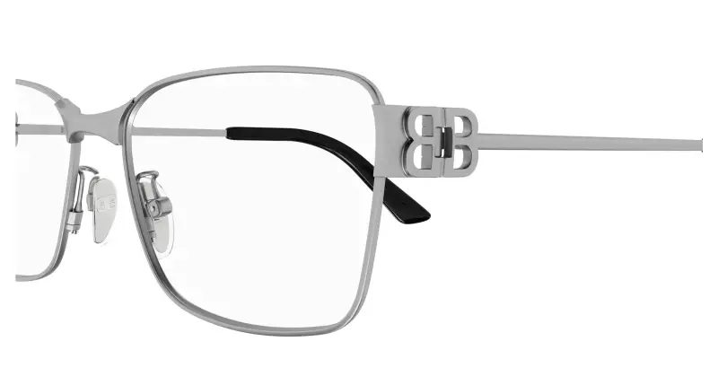 Unisex BB0375OA 002 Montature da vista Acetato Rutenio Trasparente Squadrata miniatura 3