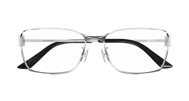 Unisex BB0375OA 003 Montature da vista Acetato Argento Trasparente Squadrata miniatura 2