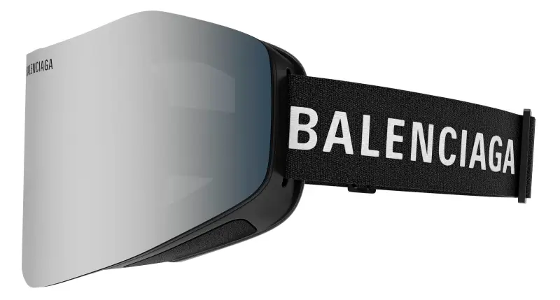 Unisex BB0379S 002 Occhiali da sole Acetato Nero Argento Maschera miniatura 3