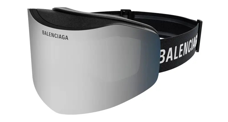 Unisex BB0379S 002 Occhiali da sole Acetato Nero Argento Maschera