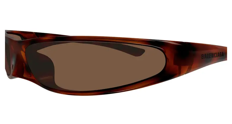 Balenciaga Unisex BB0383S 003 Occhiali da sole Bio-iniettato Havana Marrone Rotonda miniatura 2