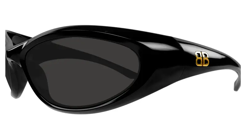 Unisex BB0384S 001 Occhiali da sole Acetato Nero Grigio Cat Eye miniatura 3