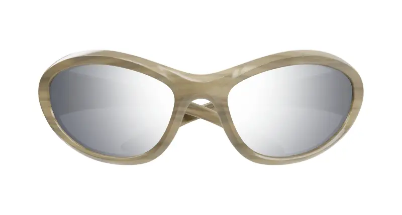 Unisex BB0384S 004 Occhiali da sole Acetato Avorio Argento Cat Eye miniatura 2