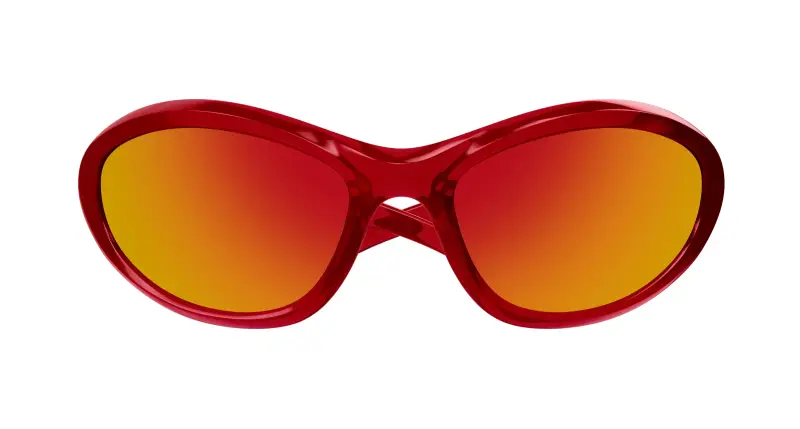 Unisex BB0384S 005 Occhiali da sole Acetato Rosso Rosso Cat Eye miniatura 2