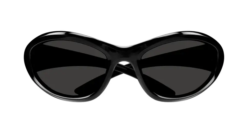 Unisex BB0384SA 001 Occhiali da sole Acetato Nero Grigio Cat Eye miniatura 2