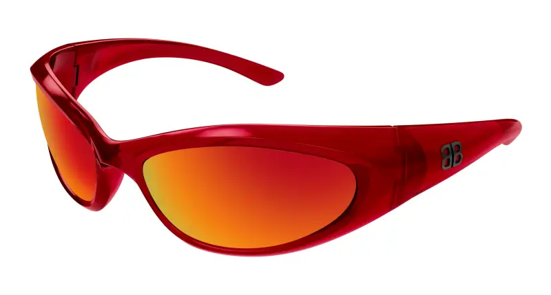 Unisex BB0384SA 005 Occhiali da sole Acetato Rosso Rosso Cat Eye