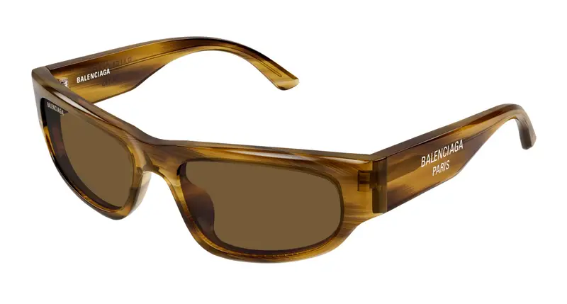 Balenciaga Unisex BB0388S 002 Occhiali da sole Acetato Marrone Marrone Squadrata