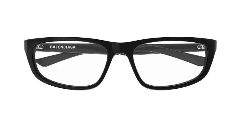 Unisex BB0407O 001 Montature da vista Acetato Nero Trasparente Squadrata miniatura 2