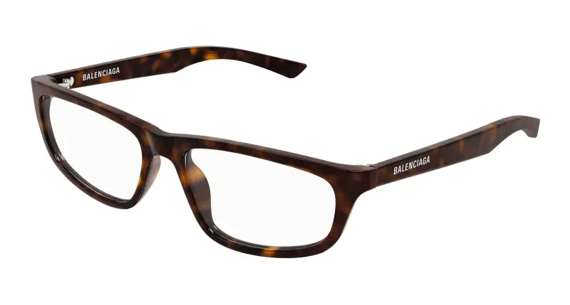 Unisex BB0407O 002 Montature da vista Acetato Havana Trasparente Squadrata