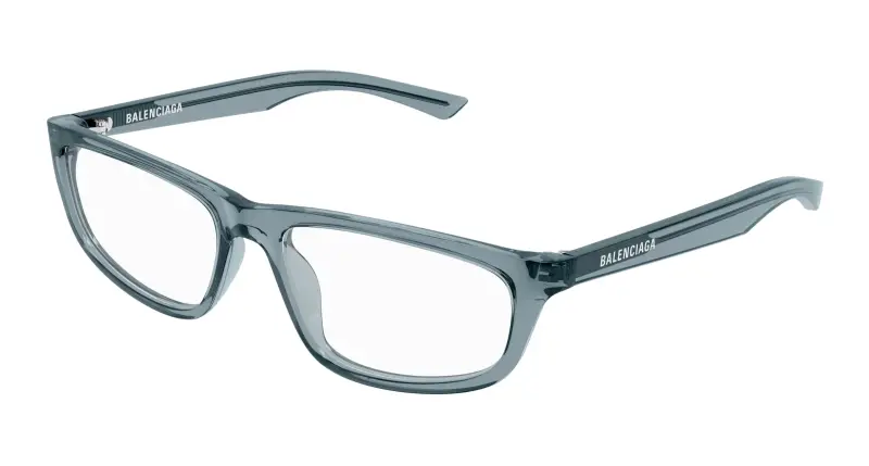 Unisex BB0407O 004 Montature da vista Acetato Verde Trasparente Squadrata