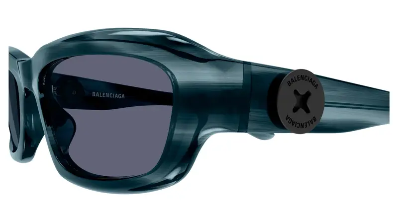 Balenciaga Unisex BB0409S 003 Occhiali da sole Acetato Blu Blu Squadrata miniatura 2