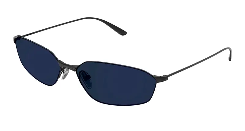 Balenciaga Unisex BB0412S 003 Occhiali da sole Metallo Grigio Blu Geometrica