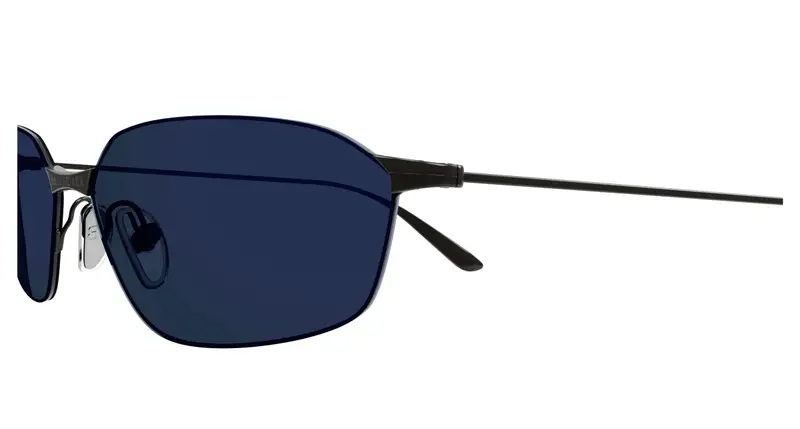 Balenciaga Unisex BB0412S 003 Occhiali da sole Metallo Grigio Blu Geometrica miniatura 2